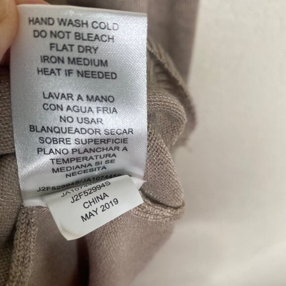 Joseph A Turtleneck Sweater Womens XXL Taupe Button Detail Career Casual - Picture 6 of 9